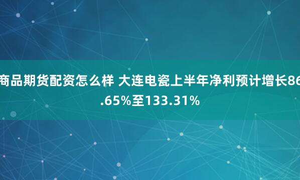 商品期货配资怎么样 大连电瓷上半年净利预计增长86.65%至133.31%