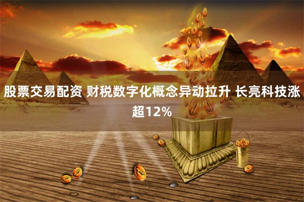 股票交易配资 财税数字化概念异动拉升 长亮科技涨超12%
